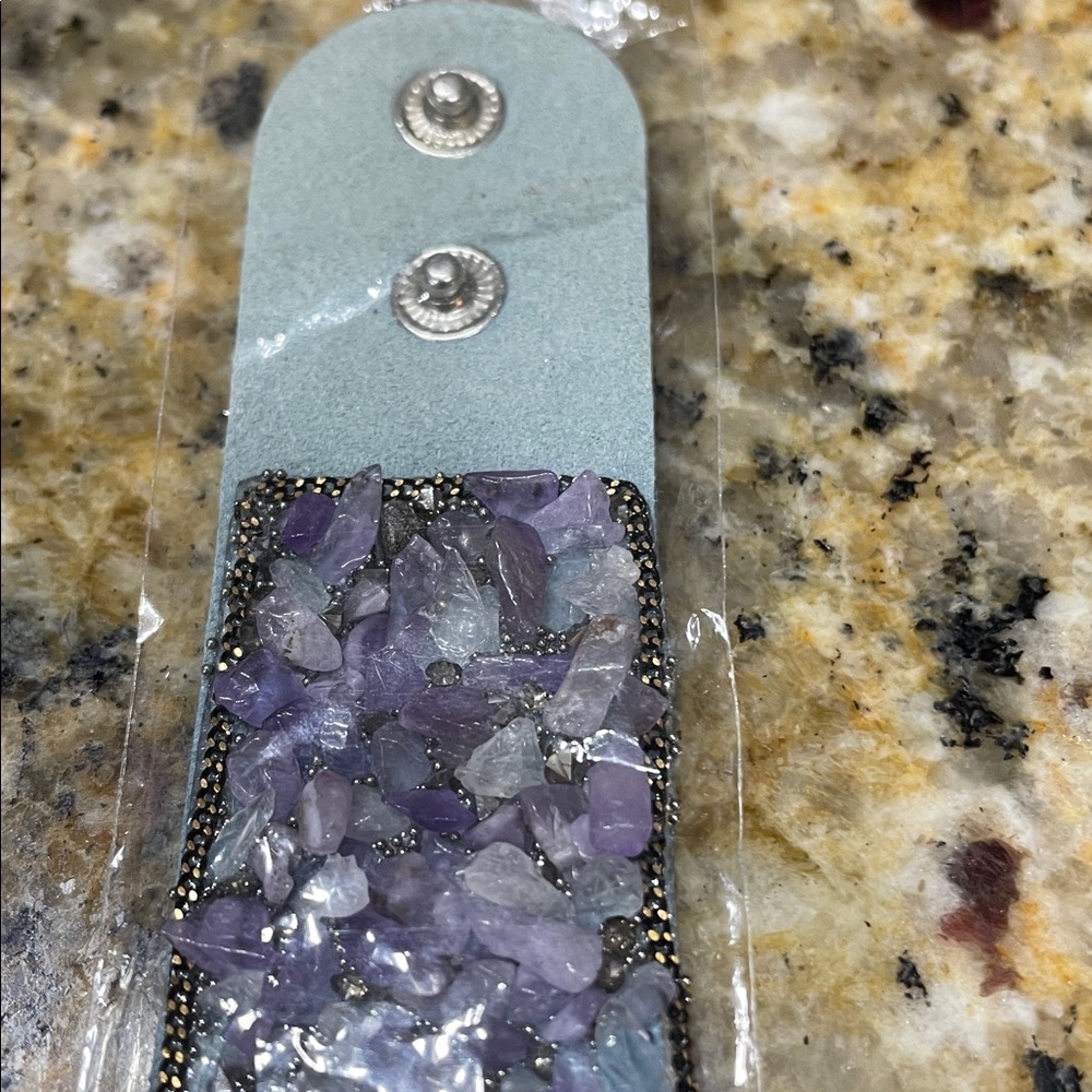 Artisan Purple Gemstone Bracelet - Picture 5 of 8